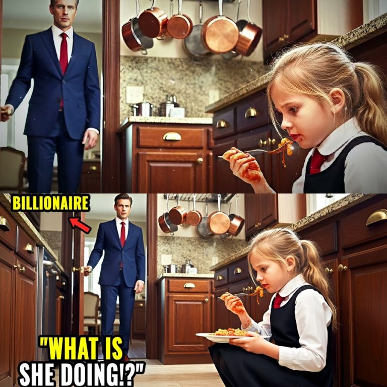 A Billionaire Found a Maid’s Daughter Hiding in His Kitchen Eating Leftovers—Then He Discovered Her Secret