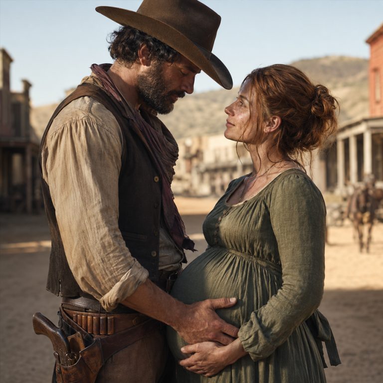 A Pregnant Widow Was Sold at Auction—Then a Quiet Rancher Whispered Two Words