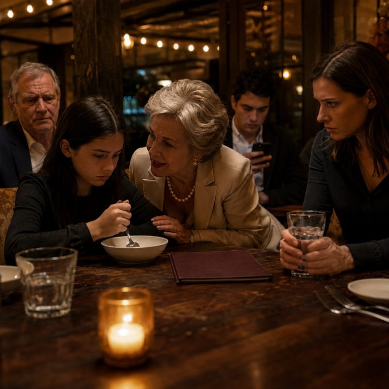 “We don’t sit with mistakes,” my mother leaned across the dinner table and whispered to my 13-year-old daughter. The whole restaurant went still. I didn’t argue — I just took my daughter’s hand and walked her out. That night, my father sent one text: “You’re still making the car payment tomorrow, right?” I said nothing. By sunrise, every dollar they had counted on from me was gone. But that wasn’t the worst part. Because when I checked my daughter’s phone later, I found messages my mother had been sending her for months — and the one she sent the next morning made me realize I wasn’t just cutting off money anymore.