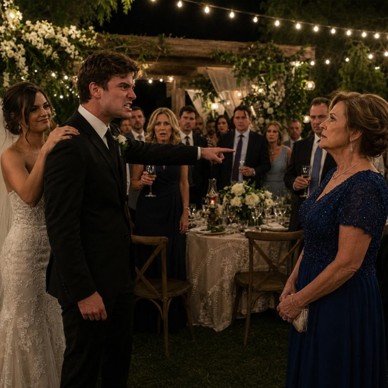 “Get out, Mom. My fiancée doesn’t want you here,” my son yelled in front of 200 wedding guests. I didn’t cry. I didn’t fight. I just nodded, picked up my purse, and walked out. That night, my father’s keys hung heavy around my neck — the keys to the ranch he left me, the ranch my son had wanted ever since he met her. When he called the next day demanding those keys, I said no. Then his wife started taking photos inside my dead husband’s study. And when I found out what was in the yellow envelope she was searching for, I understood that this wasn’t about a wedding anymore.