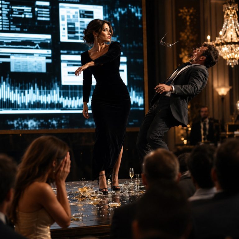 “I fired my husband’s young mistress on stage at the corporate gala. He slapped me in front of 500 people. So I slapped him back 10 times and told him right there, ‘You’re getting the hell out too.'” I was wearing a black velvet dress and four-inch stilettos, holding a flash drive with 37 pages of evidence. My husband Richard sat in the front row next to his 24-year-old special assistant — the one whose 6-week ultrasound I’d found in our home office three months ago. The giant screen lit up with hotel security footage from our wedding anniversary. Then bank transfers. Then text messages where he called me a bitter old woman who should step aside. He ran toward the stage, tripped on the steps, and lunged at me like a madman. But he forgot who I was before I became his wife — a Columbia Law grad who had negotiated with mobsters. And I had only just begun.