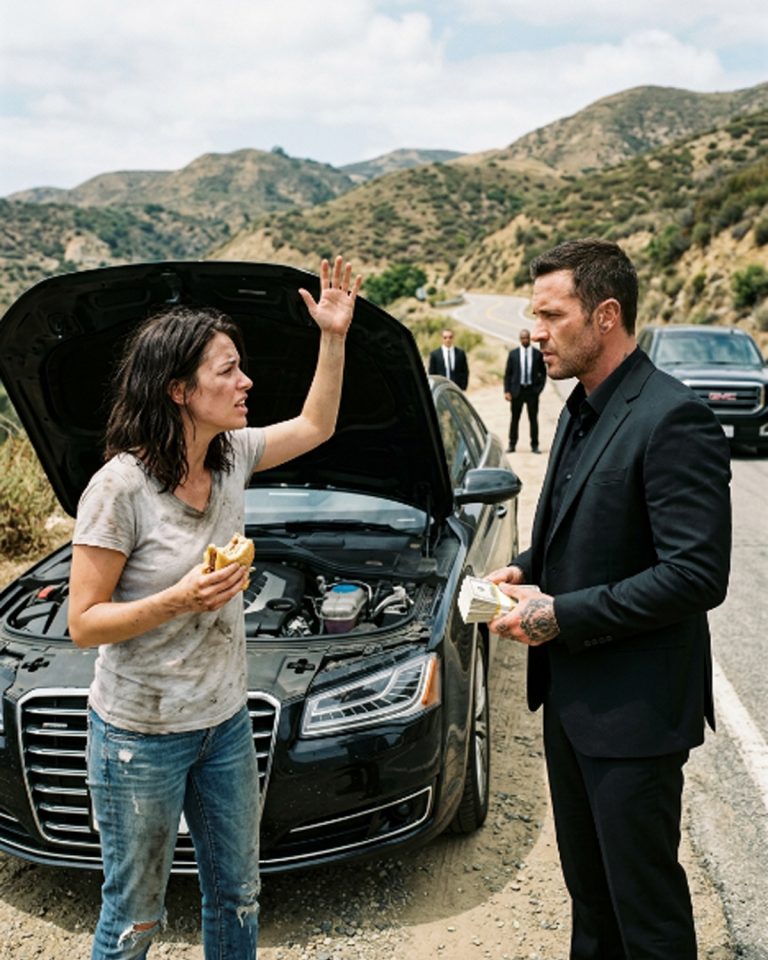 “She fixed his expensive car on the side of the road and refused his money. ‘Just buy me a sandwich,’ she said with a tired smile. What she didn’t know — the man in the suit was a mafia boss trying to leave his dark past behind. And that one act of kindness was about to change both their lives forever. All for the price of a turkey club she never expected to eat.”
