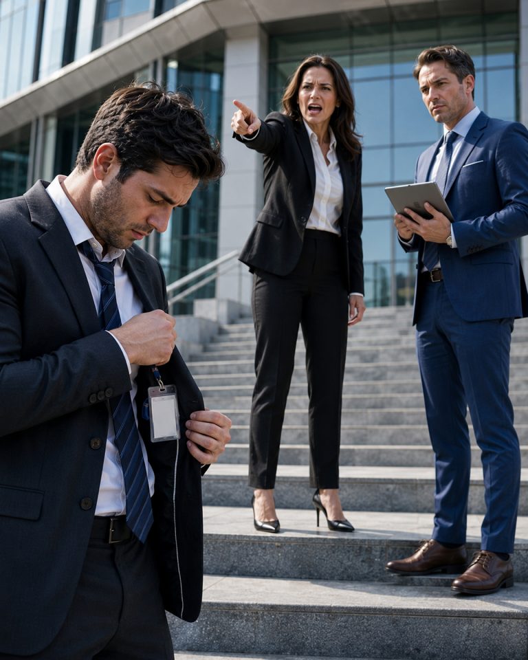 “Get him out of my sight.” The CEO’s voice cut through the boardroom like a blade. Every executive froze. Ryan Carter, an operations manager with 8 years at the company, had just done what no one dared — he told her she was wrong in front of everyone who mattered. Security moved toward him. He reached up, unclipped his badge, and set it on the table without a word. She thought that was the end of it. By the next morning, she walked into her building and discovered she was no longer the one running it. Because the man she’d just humiliated wasn’t just an employee. He was the one person who could take everything from her.