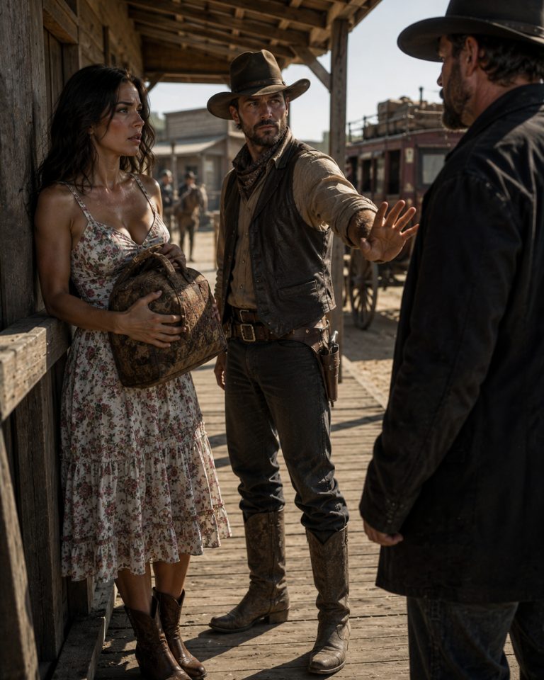 “Clara Whitaker pressed her back against the stagecoach wall and counted the men on the platform. Six. She counted again. Still six. Her fingers found the seam of her carpet bag — the hidden seam, the one she’d stitched shut herself in the dark — and she held it like a lifeline. When the coach door swung open, the light hit her wrist just for a second. Just long enough for the man standing at the bottom of the steps to see what no one was supposed to see. He didn’t say a word. He just stepped closer. If this story already has your heart, follow Clara’s journey all the way to the end. The summer of 1879 did not arrive gently in the Texas Hill Country. It came the way trouble always came — without warning, without apology, and hot enough to make a man question every choice he’d ever made.”