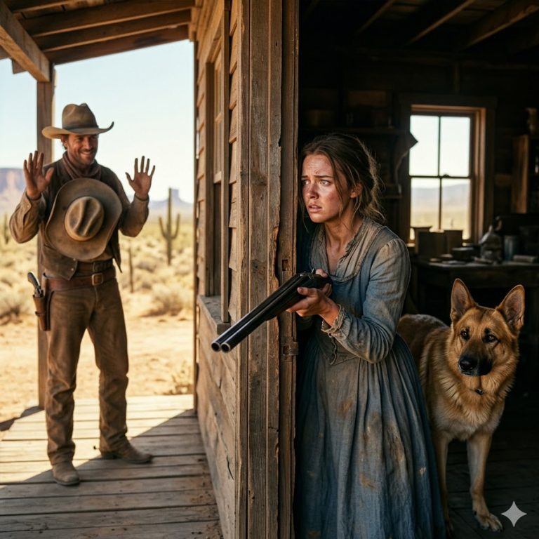 “What if the only person who could save your family was a stranger you were too afraid to trust?” Clara Dawson asked herself that question every morning. At 19, she was raising three younger brothers alone on a failing homestead in the Arizona territory. When a tall stranger named James showed up asking for work, her heart said no — but Rusty, her father’s old cattle dog, didn’t growl. That meant something. Her father used to say Rusty could sense a man’s heart faster than any preacher. What Clara didn’t know was that James was about to risk everything to save them — and ask for something she never saw coming.