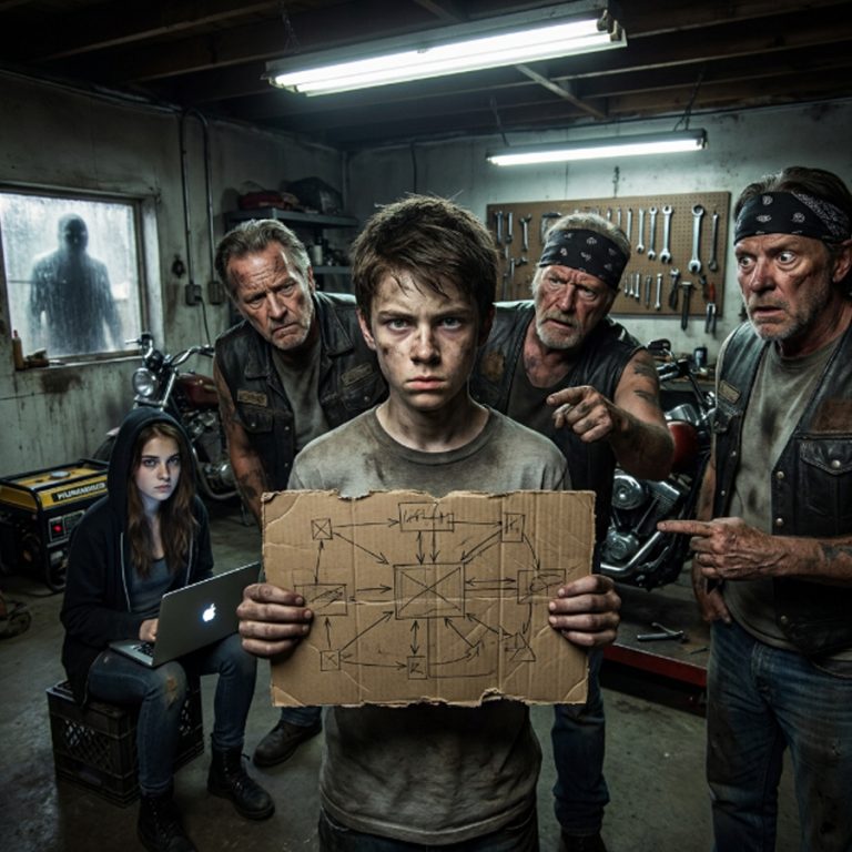 The power went out in a biker garage after midnight. By morning, a 14-year-old boy was inside holding a burnt coil and saying something that didn’t belong there: “I fixed it, but someone wanted it to fail.” He wasn’t just asking for help. What he knew would drag an entire town’s secrets into the light.