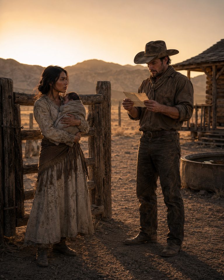 “My father said you wanted children.” The young Apache woman stood at my ranch gate before sunrise, holding a baby against her chest. I hadn’t seen Charlie Running Horse in over a decade — but his letter arrived with her, asking me to give her a season. I’d buried my dreams of a family seven years ago, along with my wife. But as the baby’s cry drifted across the desert, I realized Charlie’s daughter had come to my ranch carrying more than just a child. She was carrying a truth that would change everything.