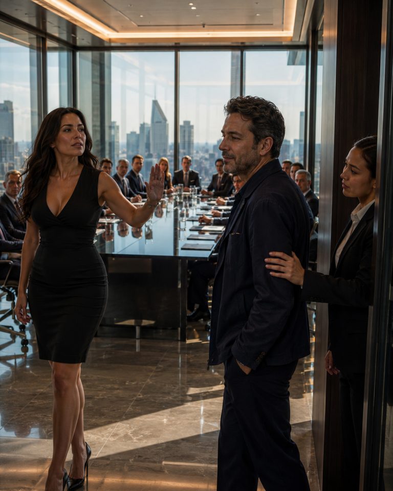“I had him escorted out of my boardroom right there in front of 15 executives, two lawyers, and a glass wall overlooking the entire city.” She didn’t know his name, didn’t ask. He was wearing a plain jacket and carrying a paper coffee cup, and he smiled when they grabbed his arm — which should have been the first warning sign. It wasn’t. 53 minutes later, her phone rang. $500 million gone. And the man they threw out? He was the one who had it.