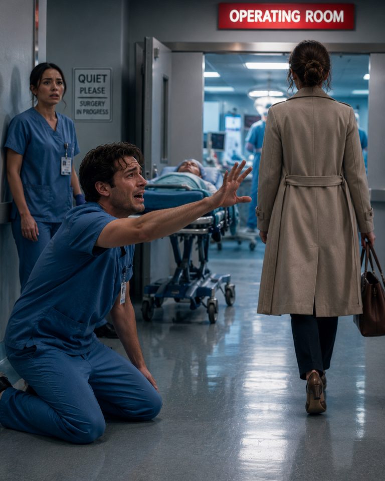 “My husband dropped to his knees in the hospital corridor and begged me to donate part of my liver to save his ex-girlfriend’s life. He said I was the only match — the only one who could save her. For six years, I’d sacrificed my career, my health, and my dreams to support his startup. Now he was asking me to give him a piece of my body. I looked at the consent form, then at his bloodshot eyes. And what I discovered about my medical records made my blood run cold. He hadn’t just asked me to save her — he’d been planning this for months.”