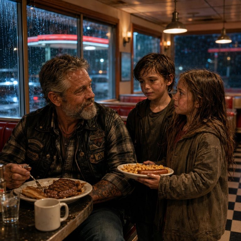 Two Starving Children Walked Up to a Terrifying Biker—Then a Deputy Walked In