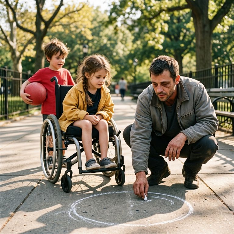 A Tired Warehouse Worker Drew a Chalk Circle for a Girl in a Wheelchair—Then Something Impossible Happened