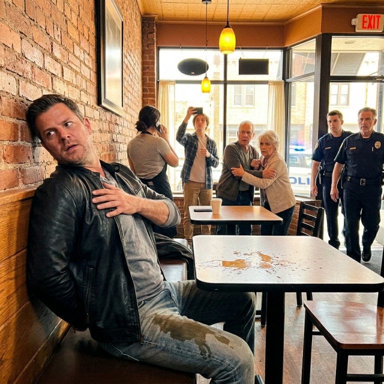 The Bully Slammed Into His Table—Then the Quiet Veteran Stood Up and the Whole Cafe Went Silent