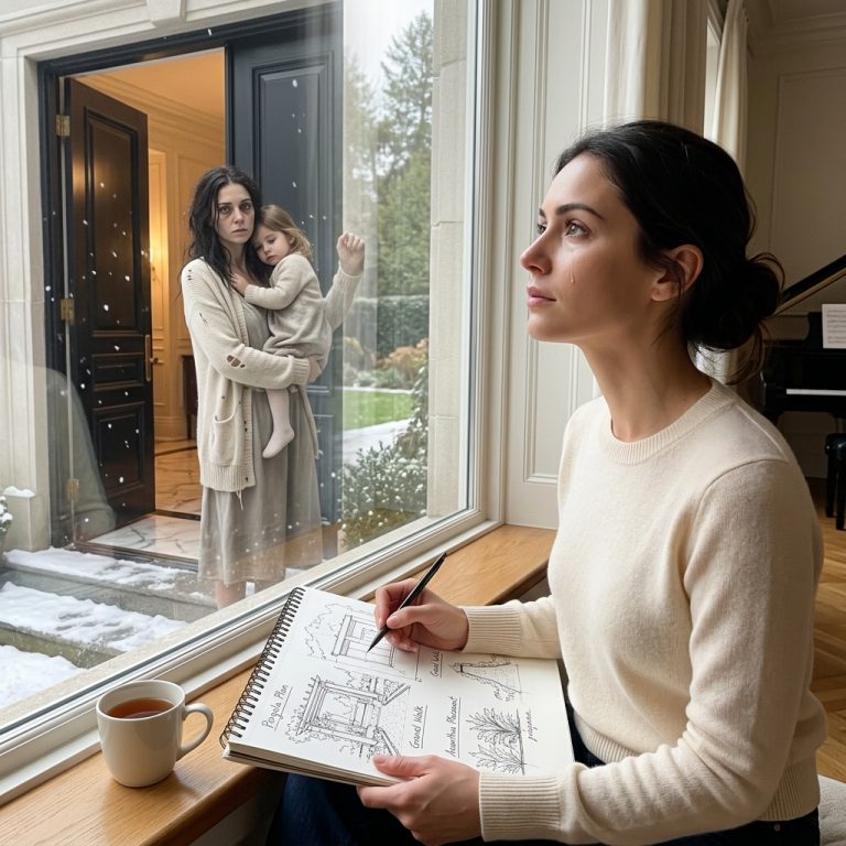 She Didn’t Beg for Money at His Mansion Door—Just Asked to Clean for a Plate of Food. Then He Saw Her Face.