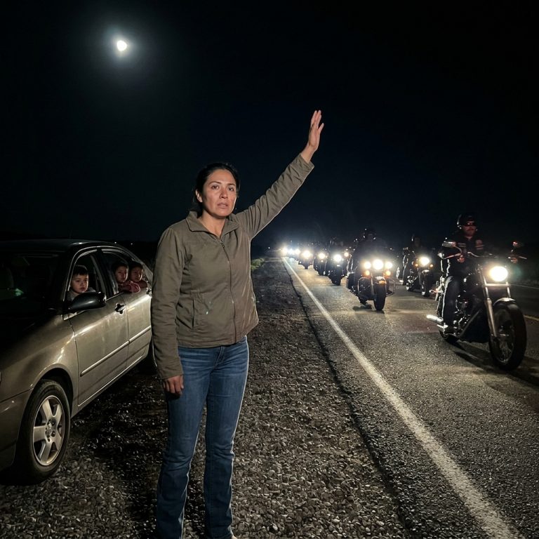 A Woman Escaped Her Abuser with Three Children—Then Flagged Down a Convoy of Bikers on a Dark Highway