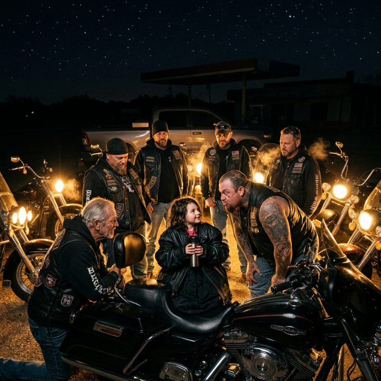 “A Biker Found a Shivering Toddler on a Frozen Highway—Then He Read the Note Pinned to Her Blanket”