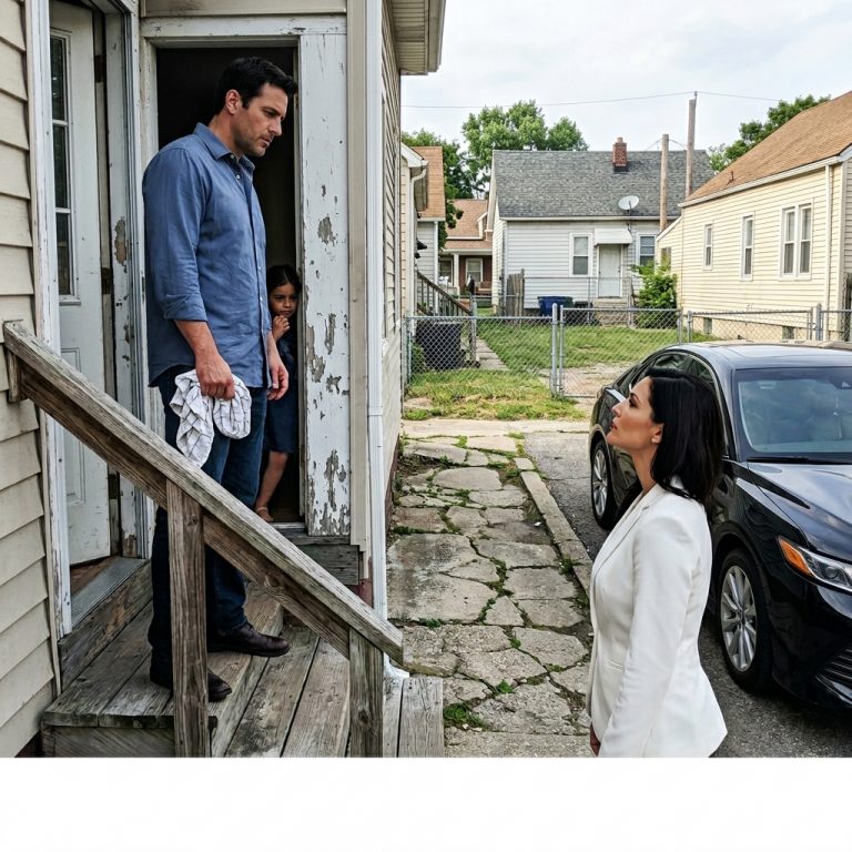 The Black Sedan Didn’t Belong on Maple Row—Then the CEO’s Daughter Stepped Out to Pay Her Father’s Debt
