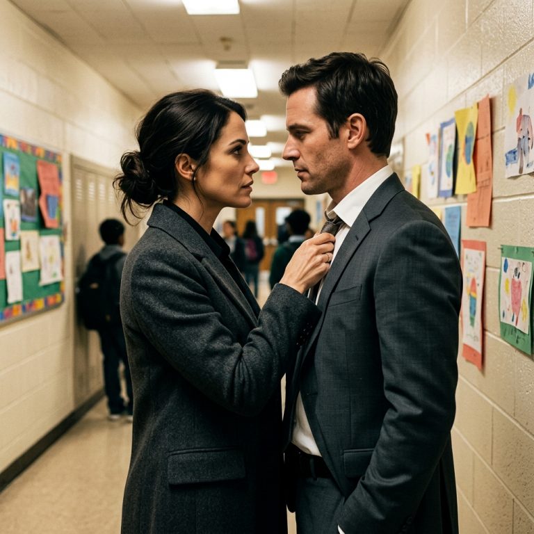 The CEO Fixed My Tie in a School Hallway—Then Whispered Something That Changed Everything