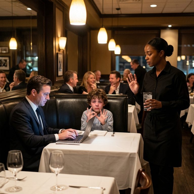 A Deaf Boy Begged for Help in a Crowded Restaurant—Only One Waitress Saw Him. Then His Billionaire Father Noticed.