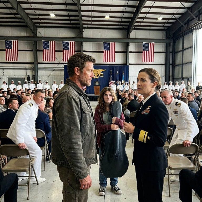 A Navy Admiral Mocked a Man in a Worn Jacket at a Ceremony—Then He Spoke Two Words That Shook the Room