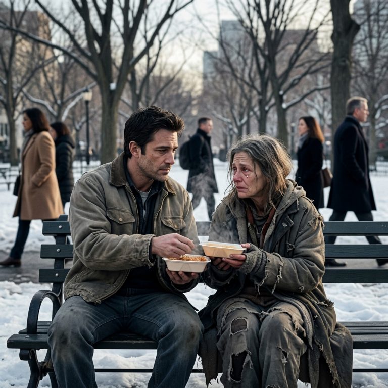 He Had One Meal Left and Gave Half to a Homeless Woman—She Was a Billionaire