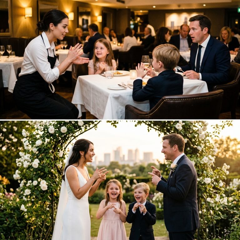 A Waitress Signed to Two Crying Children—Their Father Had Never Seen Them Smile Like That Before