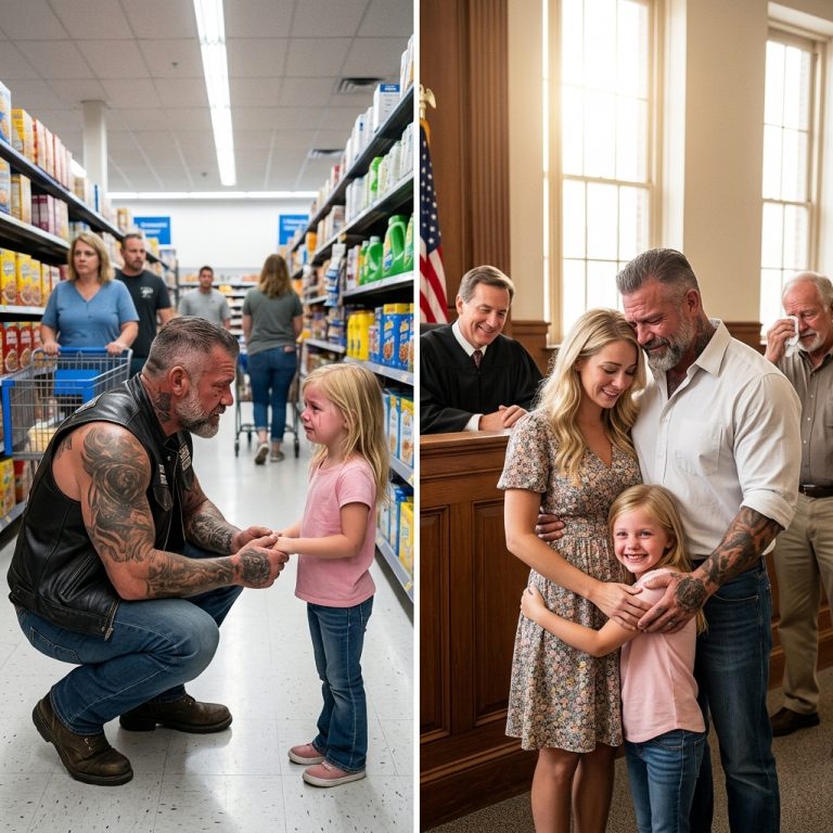 A Tattooed Biker Found a Crying Girl in Walmart—Then He Read the Text on Her Mother’s Phone
