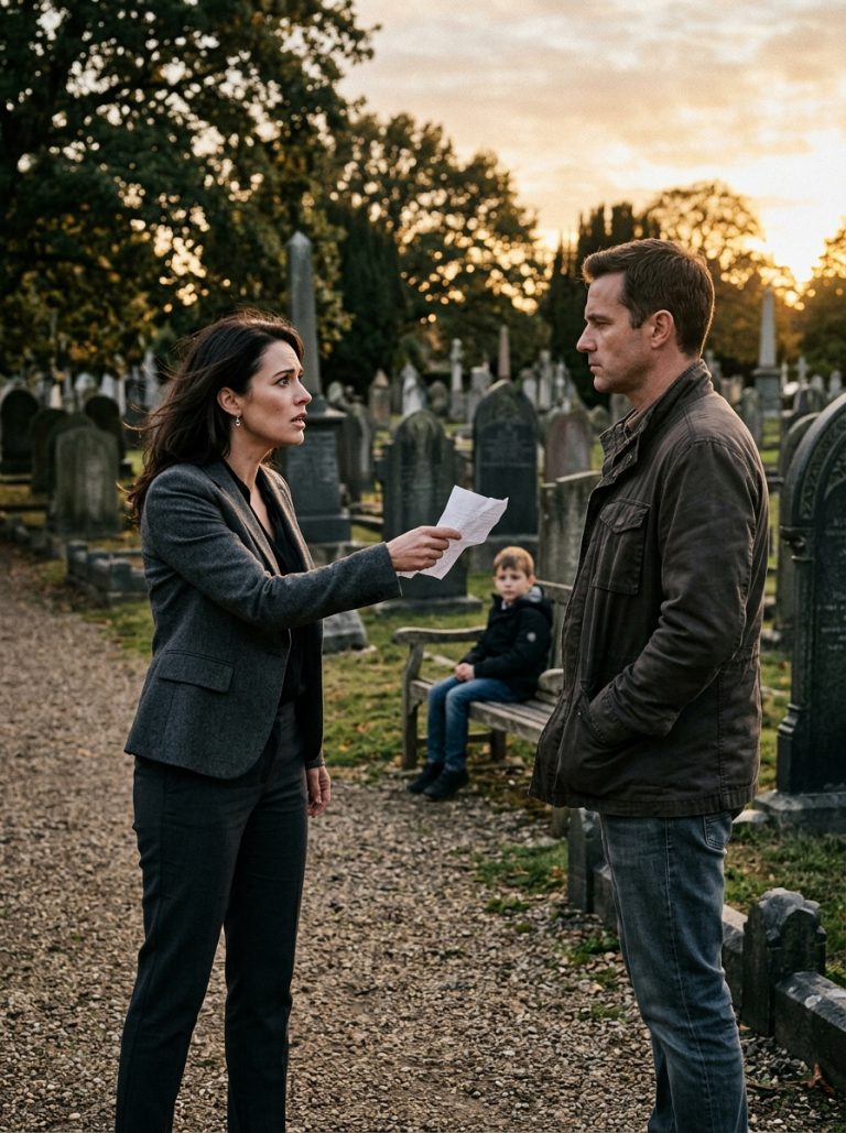 “A widow confronts a stranger kneeling at her husband’s grave. And what he reveals will unravel everything she thought she knew about the man she married. One hidden act of kindness. One impossible secret. One child who only lived because of it. ‘I read everything,’ she said quietly. ‘All eight years. I know what you were doing. I know what you were going to ask me. I would have said yes. I want you to know that.’ She had been running from that smell for 18 months. And tonight she had sat in it for four hours, and it still hurt, but it was no longer unbearable.”