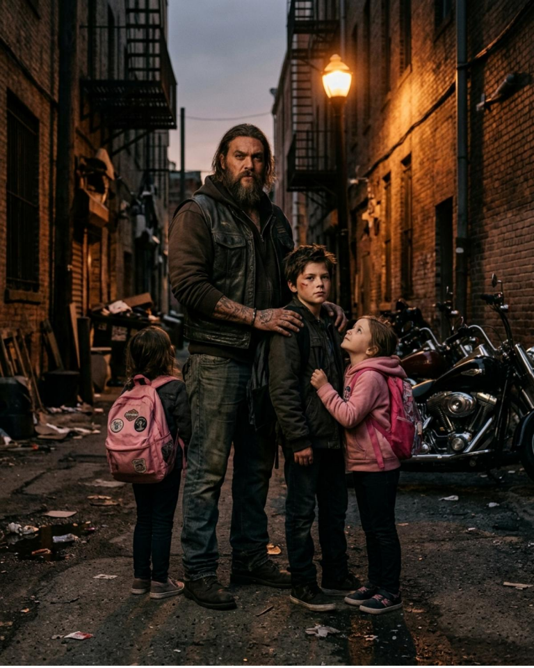 The Day a Homeless Boy Stood between Two Bullies and a Bikers Daughter