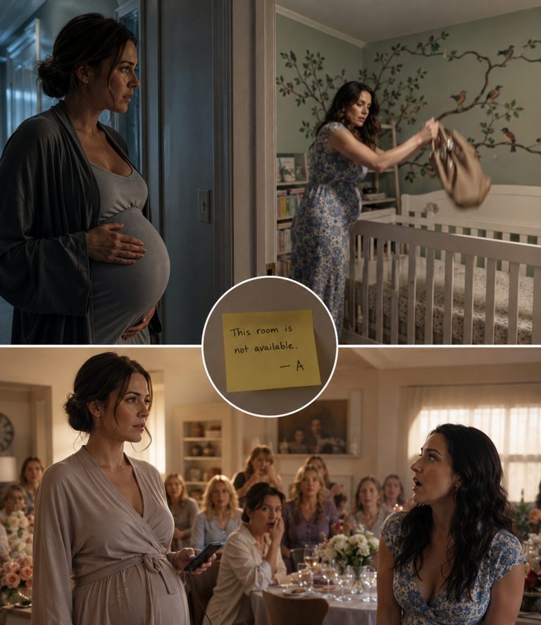 “My sister burst through my door at 11 p.m. with two suitcases, stormed straight into the nursery I had spent four years preparing, and threw her purse on my unborn daughter’s crib. She handed me a list from our mother—turn the nursery into their master bedroom, breakfast at 7, spare keys. I smiled, said ‘Fine,’ and closed the door. But I had been waiting for this moment for years—and they had no idea what was coming.”