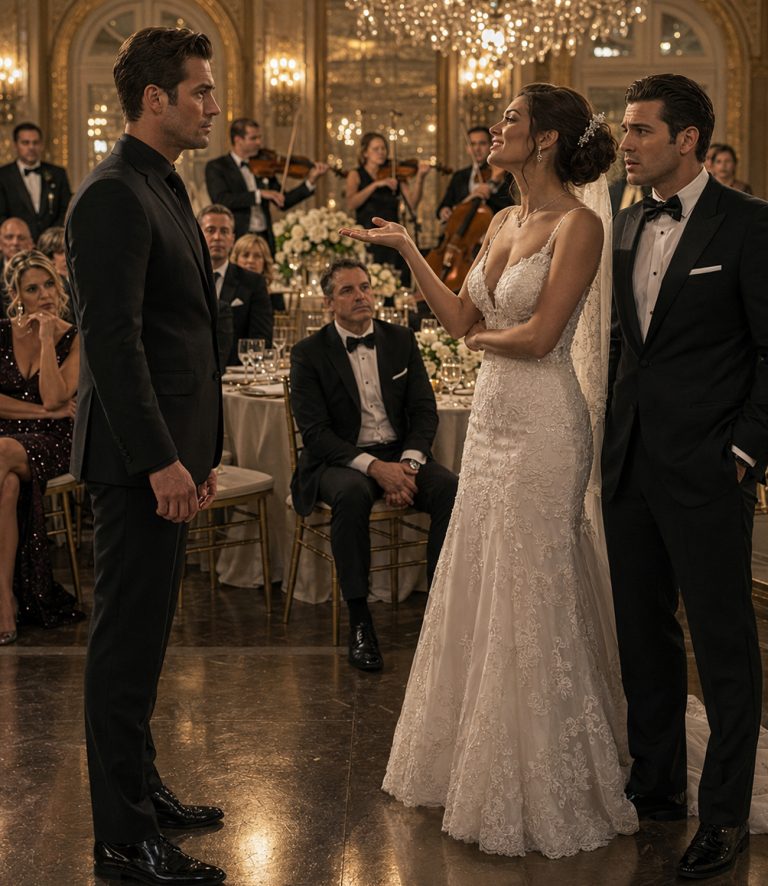 The grand doors of Victoria Hail’s wedding swung open at the most sacred moment — a man in a black suit stepped inside. The ballroom went still. Whispers rippled through the crowd. Victoria narrowed her eyes, then let out a mocking laugh when she recognized him — the poor cleaner she’d invited as a joke. She thought it would be amusing to watch him stand awkwardly among her wealthy guests. She didn’t know he’d spent his last $270 on that suit. She didn’t know he came because his seven-year-old son deserved a father who didn’t run from humiliation. And she certainly didn’t know that before the reception ended, half her guests would walk out — and the ones who stayed would start clapping for him.