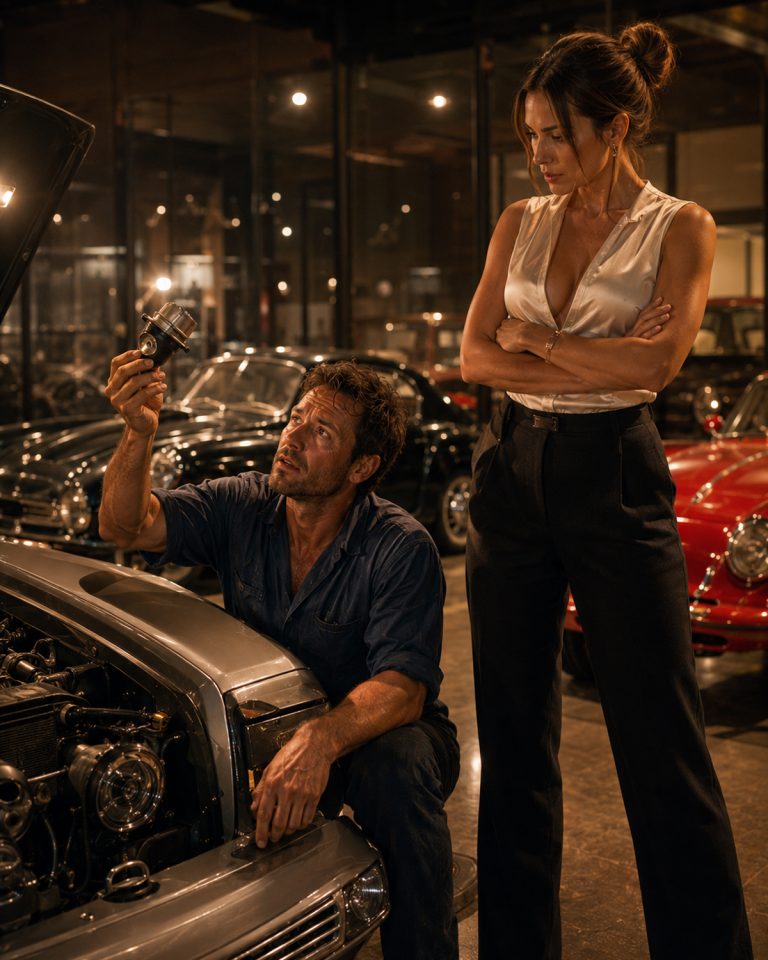 “I can fix it, but I want to talk to you about something else first,” the mechanic said, sliding the counterfeit component across the billionaire’s desk. Everyone told her to scrap the vintage Porsche. Then he looked under the hood… and uncovered a multi-million dollar betrayal from the one person she trusted most.