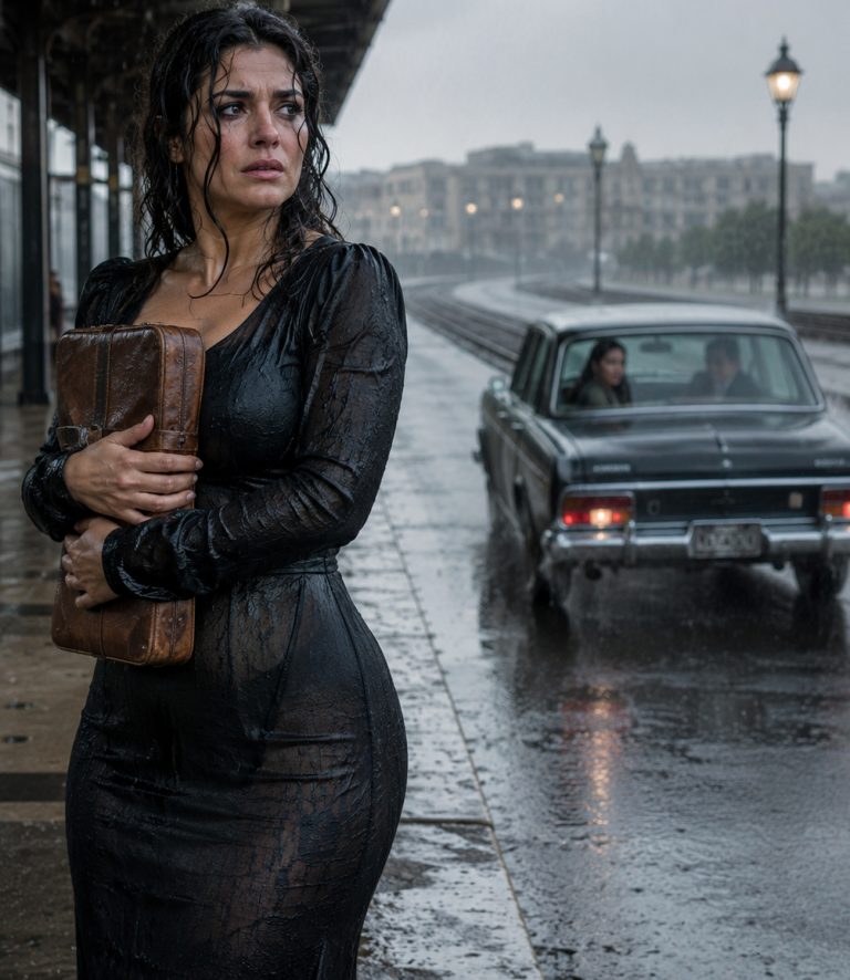 “I am sorry, but you need to take the train home.” We were standing in the freezing rain right after my father’s funeral. My husband spoke those words from the driver’s seat — with a young woman I’d never met in the passenger seat. The overwhelming scent of strong perfume filled the car. I was forced out of the back seat, still wearing my black mourning dress. The car sped off, splashing muddy water in its wake. But I didn’t scream. I didn’t cry. I stood there clutching my father’s weathered vintage briefcase — the one he’d entrusted to me from his hospital bed with a warning I didn’t fully understand until now. Because inside that briefcase was a secret that would destroy everything my husband had planned.