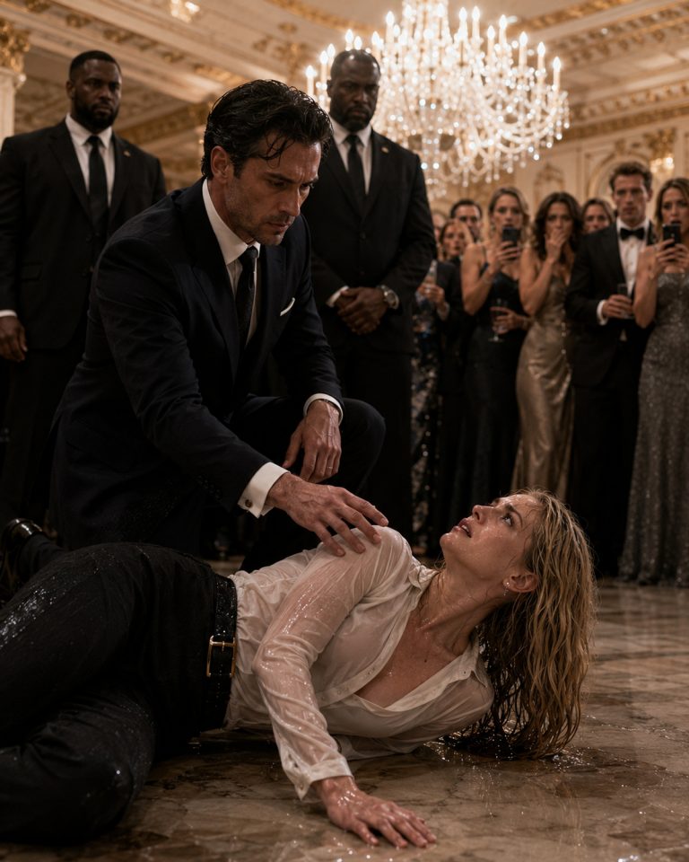 “Don’t let him take me back,” the cleaning woman sobbed on the marble floor of the 40th floor gala. 200 guests in evening dress had just watched her fall, then looked away — until the most feared man in the South Loop knelt beside her and asked permission to help. He lifted her into his arms and walked out with her ash-blonde hair spilling over his suit, carrying a woman who had just stumbled onto a list of names marked “liquidated” — and a secret that would topple a politician’s empire and make the whole city question what it had turned away from.