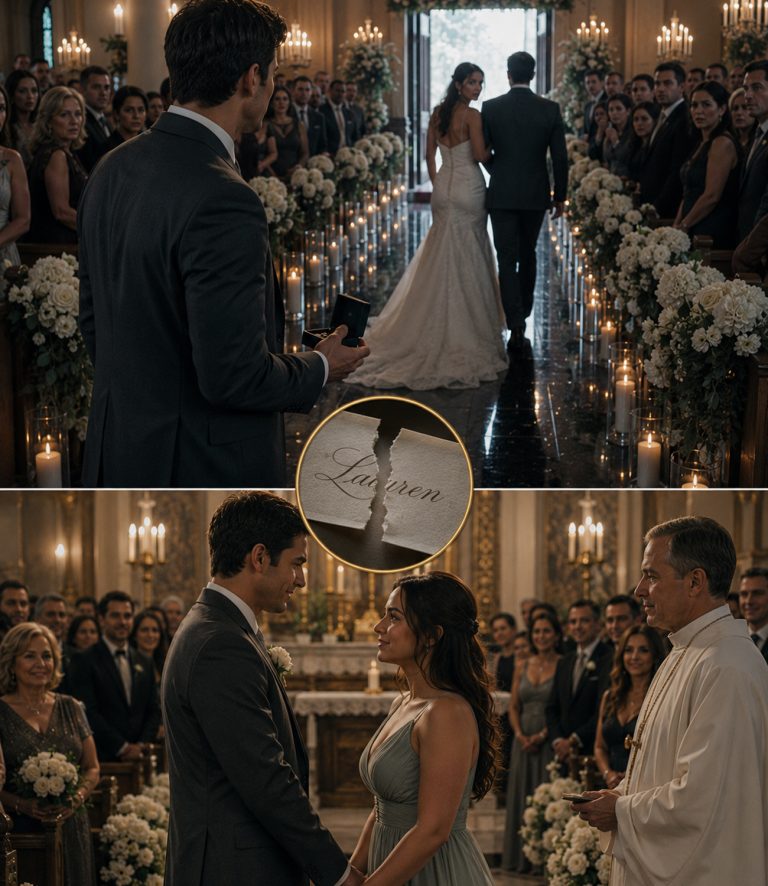 “Marry me instead,” my fiancée’s younger sister whispered at the altar — except she didn’t whisper. She stood halfway down the aisle, turned toward 200 guests, and said it loud enough for the microphone to catch every word. Then her childhood friend stepped out from the third row, took her hand, and admitted he loved her. My bride walked out with him. And the sister who stayed offered me a two-month contract that changed everything.