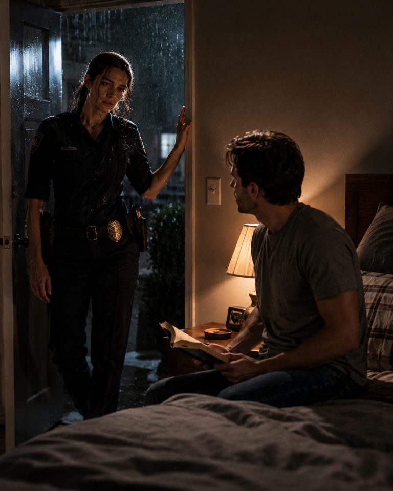 “Do you only want me when I’m in uniform?” Abby stood in the bedroom doorway, her police uniform darkened from the rain, her voice too quiet for a joke. Jack looked up from his book too slowly. She had been asking for weeks — in the kitchen, on the balcony, through jokes he kept missing. He thought he was being kind by giving her space. He thought leaving room was love. Then at 2 AM, he found her sitting alone in the dark, and she told him the one thing he’d been too steady to hear: that he made everything so easy she’d started wondering if easy was all he wanted from her.