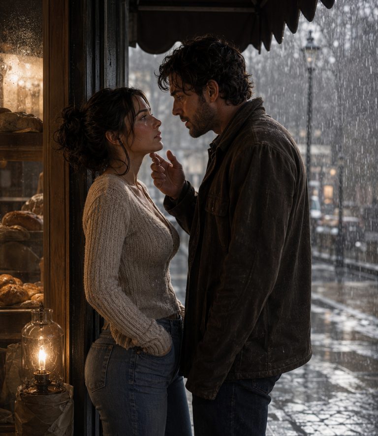“This one’s the winner,” the vendor said, holding up a green lamp. “Your wife has good taste.” Before I could think better of it, I smiled and said, “Yeah, my wife usually wins these arguments.” My best friend Mara blushed — actually blushed — and instead of rolling her eyes or elbowing me, she just looked at me like something inside her had gone completely off script. Then rain started falling, we ducked under an awning, and she whispered three words that changed everything I thought I knew about us.