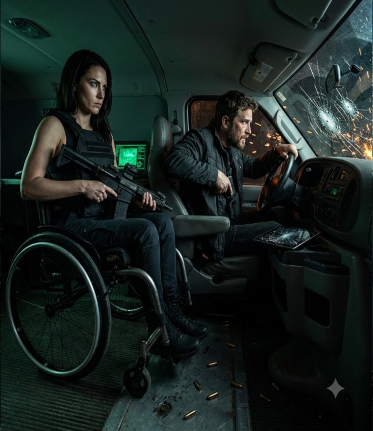 “Three men in tactical gear entered the diner where my daughter was sleeping. I grabbed the cast iron coffee pot and told them to leave. They didn’t. Seven seconds later, three unconscious mercenaries were bleeding on my floor. I thought that was the end of it. Then a woman in a wheelchair rolled through the door, looked at me with piercing blue eyes, and said she knew my real name. She offered me two million dollars to keep her alive for fourteen days. I should have said no. But the men who came after her knew how to find my daughter — and they weren’t going to stop.”