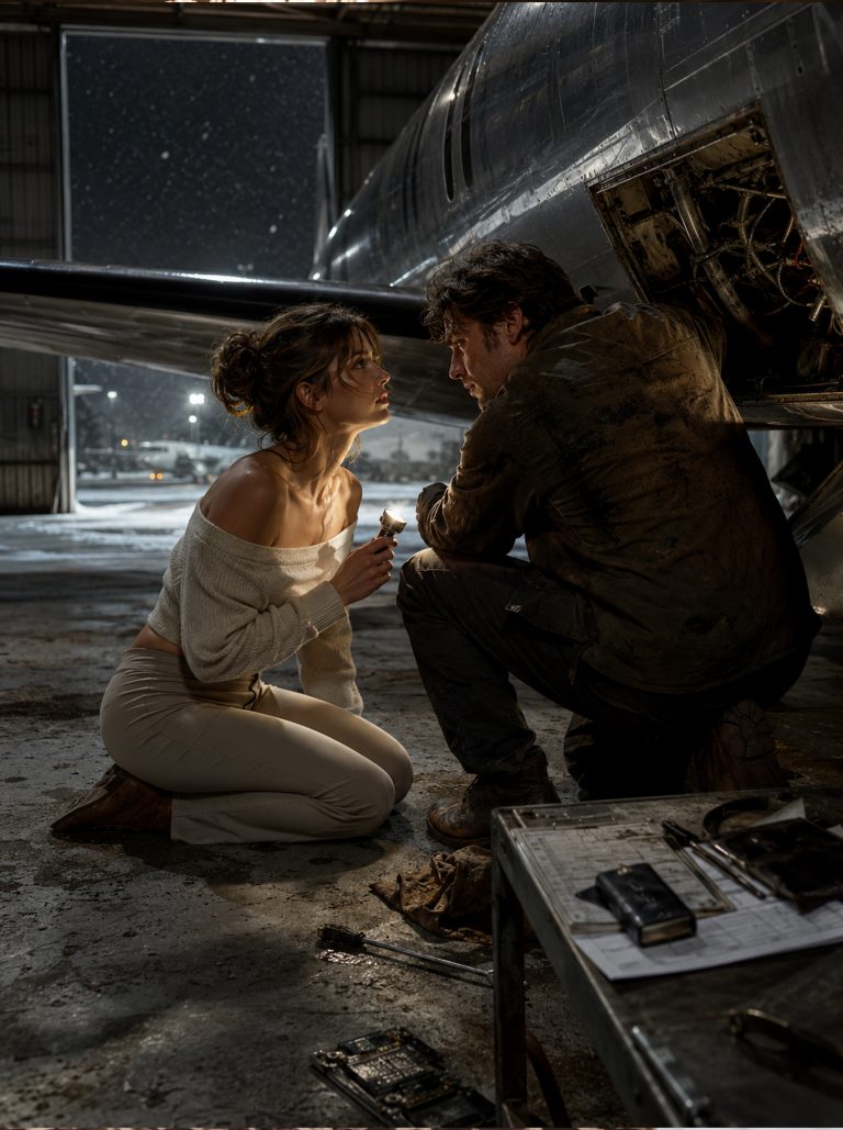 “I fix the plane, you grant me one wish. Anything.” The billionaire CEO scoffed — until the mechanic calmly said his daughter needed a mother. Then her $70 million jet wouldn’t start. Her board was turning against her. And the man she’d dismissed as just another employee had just uncovered a conspiracy that would destroy everything she’d built — if she trusted him enough to let him speak.