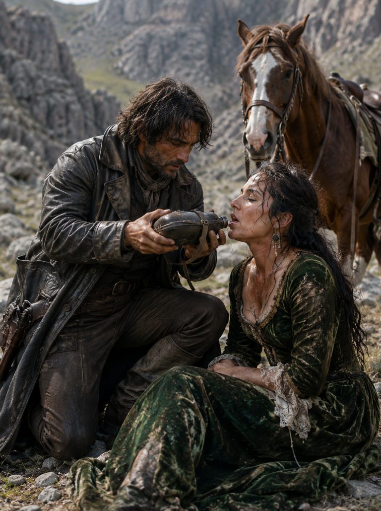 “She was left bleeding in the brutal Wyoming sun, discarded like trash by a man who took her fortune and mocked her size. He had promised to love her, but out in the untamed wild, his mask slipped. ‘You really thought I could love a pig like you?’ he sneered as his hired thug kicked her over a steep embankment, leaving her broken body to the coyotes. She thought this was how she would die—alone, unloved, betrayed. Then a giant of a man came riding down the mountain, carrying a rifle and a grudge. He didn’t see a joke. He saw a survivor. And when he discovered the man who’d left her for dead was hunting her again—this time with a posy of cutthroats—he vowed that no one would touch her on his mountain. What happened next in that blood-soaked cabin changed everything.”