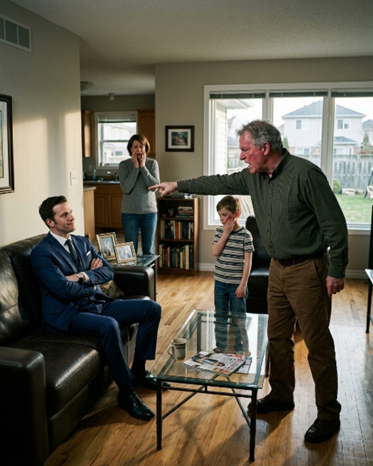 “My husband slapped our son just because Matthew asked for a simple birthday cake,” Sarah said. “The next day, he gifted an iPad to his nephew with a smile of pure pride. Then my father arrived — and saw the red mark on his grandson’s cheek. In front of everyone, he uttered a single sentence that made my husband laugh with contempt. No one imagined that one sentence would be the beginning of the absolute destruction of my husband’s entire life — starting the very next morning.”