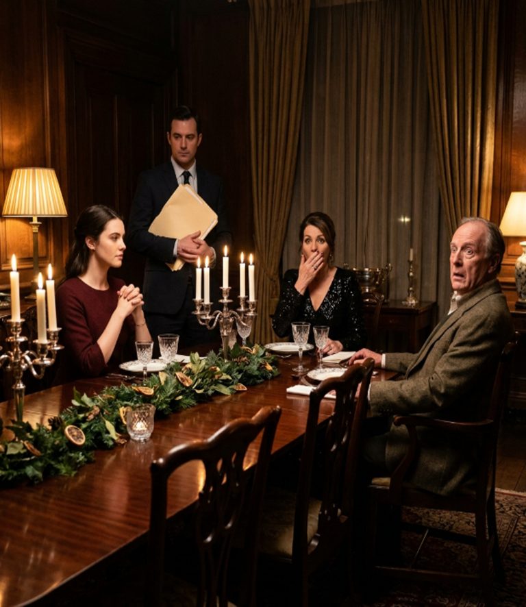 When my father sneered across our Christmas dinner table and boasted that my sister had just bought her dream house, my sister smirked and asked when I was finally going to settle down. I set down my fork, smiled calmly, and replied, “I already did. I just didn’t invite the people who never believed in me.” The entire table went dead silent as my legal team walked into the private dining room, serving my sister with an immediate foreclosure notice on the very house she was bragging about. She had no idea I was the one who owned the mortgage — or that I’d been quietly building a $50 million empire while they mocked my “dead-end job.”