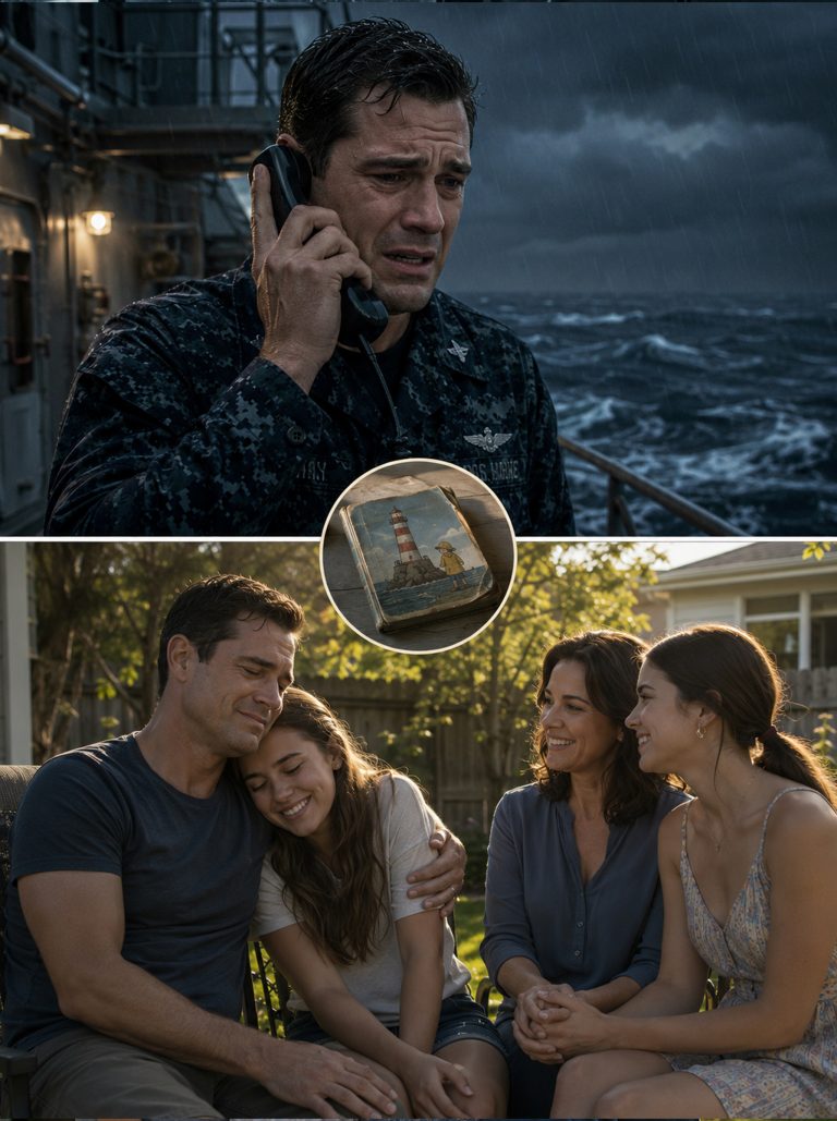 “My kid probably needs a mom more than I need another medal,” the Navy chief joked across a lunch table to a billionaire. He meant it to lighten the moment. But Victoria Caldwell didn’t laugh — she stared at the crumpled photo of his daughter propped against his coffee cup and said, “I wish I had a happy family like yours.” Six weeks later, she was racing to a hospital where that little girl lay with a fever that wouldn’t break — and she refused to leave the room until his plane landed.