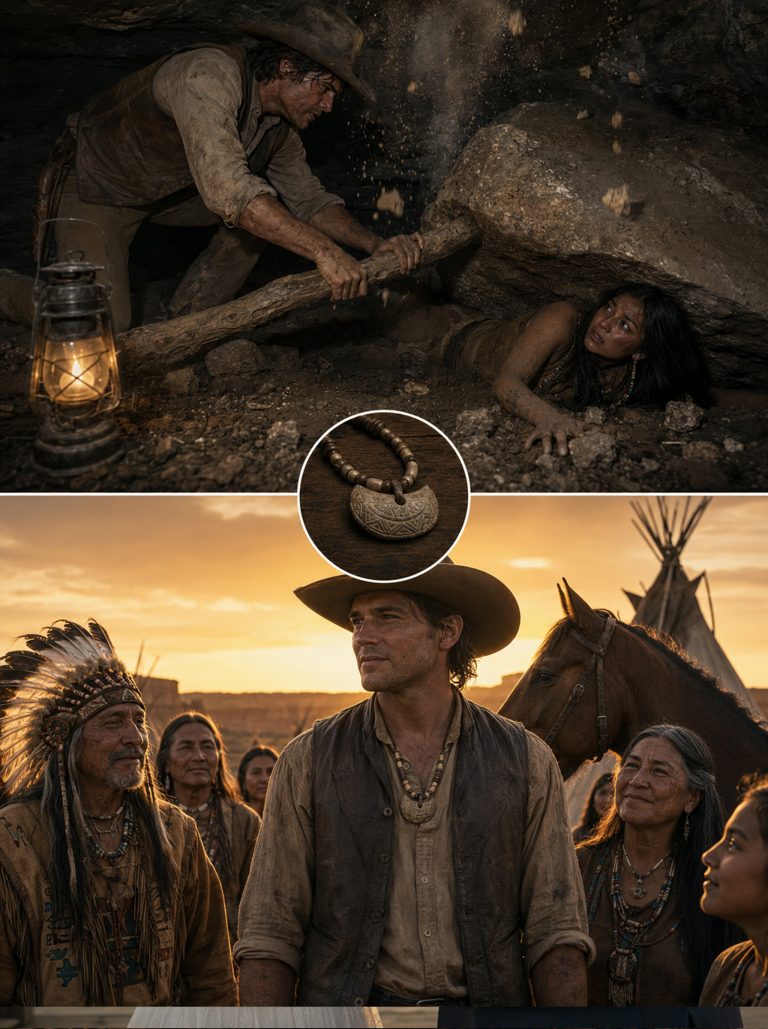 “Imagine risking your life to save a complete stranger — only to discover she is the daughter of the most feared Apache chief in the region. A lonely cowboy pulled a trapped woman from a collapsing cave, expecting nothing in return. But when warriors surrounded him, everyone believed he was about to die. Instead, the chief made a decision so unexpected that it left warriors, settlers, and the cowboy himself completely speechless. One act of courage changed two lives forever.”