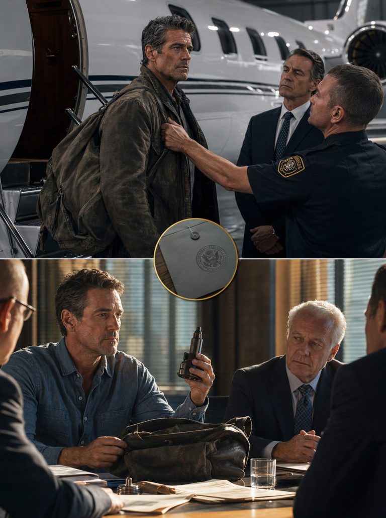 “Be careful with what is in the inner pocket,” the mechanic said as the CEO ordered her security chief to search his faded canvas bag. She laughed at his worn-out tools, mocked his humble appearance in front of the entire flight crew. Then the security chief pulled out a sealed federal envelope — and the $40 million jet was instantly grounded. Because the man she’d humiliated wasn’t just a mechanic. He was the only person on that tarmac with the authority to decide whether her plane was legally allowed to leave the ground.