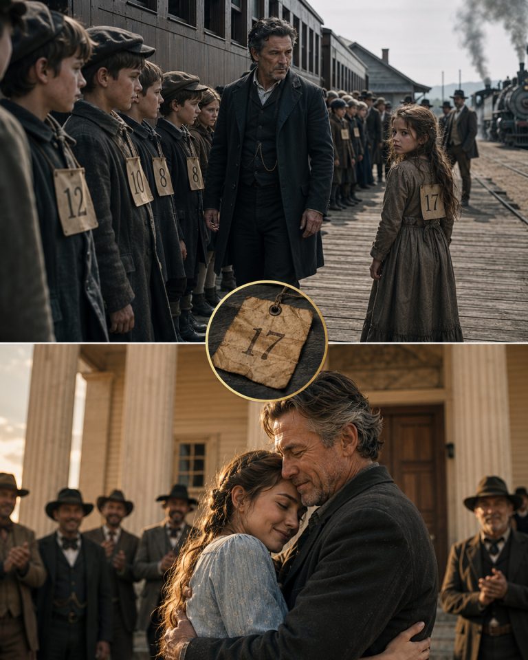 The courthouse was packed tighter than Sunday service. A railroad lawyer had spent 12 years building a case to steal Tom Calder’s ranch — and he was about to win. Tom sat at the defendant’s table, hands folded, face already still with loss. Then the courthouse doors burst open. A young woman in a dusty dress walked in fast, holding a worn leather folio. “Dad,” she said, loud enough for the whole room to turn. He looked up — and for the first time, something other than resignation crossed his face.