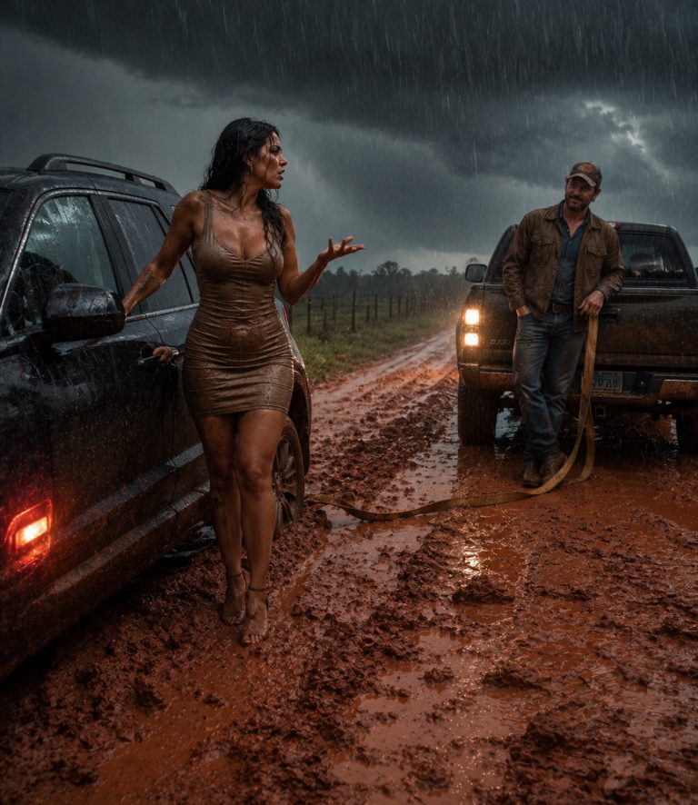 I pulled a stranded woman out of a muddy ditch on my farm. She showed up the next day with groceries and made me dinner. She didn’t know I’d find the takeout containers in my trash—she’d faked the whole thing to impress a farmer. Then her father showed up at my gate with an envelope full of cash and told me to walk away. I didn’t take the money. I didn’t know she’d already chosen me over everything.