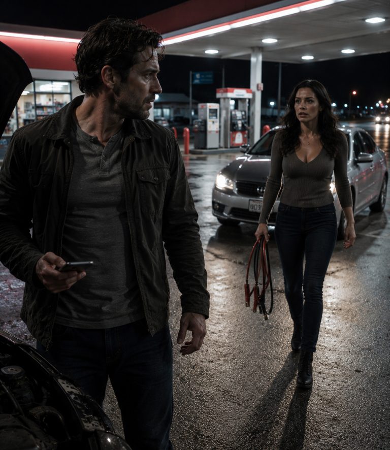 “I called my wife three times when my car died at a gas station. She told me to call roadside and hung up. Her friend showed up with jumper cables. That night, I packed a bag and left. When my ex tried to destroy her reputation online, I posted the truth—and the whole town saw what really happened.”