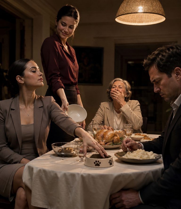 “My sister-in-law set a dog bowl down in front of my plate at Sunday dinner — right between the roasted chicken and the basket of dinner rolls — and said, ‘This suits you better than a seat at this table.’ The whole room laughed. My husband sat two feet away and said nothing. I picked up the bowl, turned it over in my hands like I was admiring the craftsmanship, and smiled. ‘Thank you, Nora. That’s so thoughtful. I’ll make sure it gets put to good use.’ She had no idea what I meant by that. Neither did anyone else in that dining room. But by the time I was done with what I’d already started three weeks earlier, that dog bowl would be the least of what Nora lost at that table.”