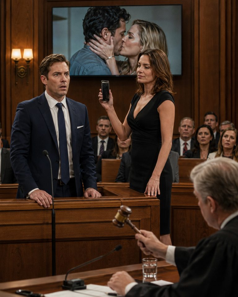 “Arthur Penhaligan owns half the civil docket in this city,” Richard smirked on the tape. “The fix has been in since August.” The courtroom went silent. Judge Gable’s face turned crimson. Then Caroline’s lawyer stood up, holding a USB drive, and asked the bailiff to lower the screen. What happened next wasn’t just a divorce — it was an execution, and Richard had no idea he was the one on trial.