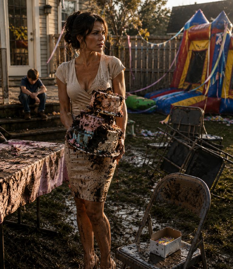 “My brother’s daughter dumped a bucket of mud over my son’s birthday cake and ruined the entire backyard party. 10 families left. My dad smiled and said, ‘I promised her a new iPhone if she did it.’ My brother smirked with pride. That night, I canceled their Disney cruise and private tennis camp. $16,800 in total. But at 8:30 a.m., one email made her drop the new iPhone. She found out who’d been paying for her tennis for two years—and that her grandfather had traded her future for a phone.”